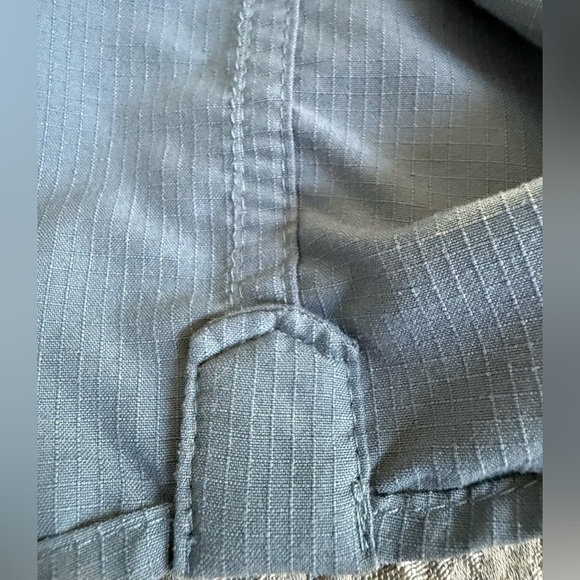 EUC Duluth Trading Ripstop Venting Short Sleeve Button Shirt LT Blue Workwear - Picture 10 of 14